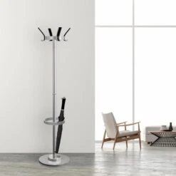 Kerkmann Garderobenständer New Public, 6284, Mit 12 Haken, Metall, Silber / Schwarz -Einrichtungsgeschäft 024d7f2bf44390d9382ab45badf9e91bb98aadfd garderobenstaender kerkmann new public 6284