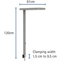 Maul Schreibtischlampe Mauljaval LED, Dimmbar, Silber, Mit Tischklemme -Einrichtungsgeschäft 0296fb793e9d90a420554991c6a4714589b1e84e schreibtischlampe maul mauljaval led