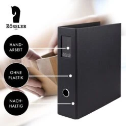 Rössler-Papier Ordner 1317452709 S.O.H.O., Karton, A4, 8,5cm, Schwarz, Mit Rückenschild -Einrichtungsgeschäft 036bee419033d13efa85a66bb24c6cdb10af5b4c ordner roessler papier 1317452709 s.o.h.o