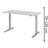 Hammerbacher Schreibtisch XMKA 16, Lichtgrau, Elektrisch Höhenverstellbar, 160 X 70-120 X 80cm -Einrichtungsgeschäft 04320fca773f2ec1c6af3488da1624d6715c073d schreibtisch hammerbacher xmka 16 lichtgrau