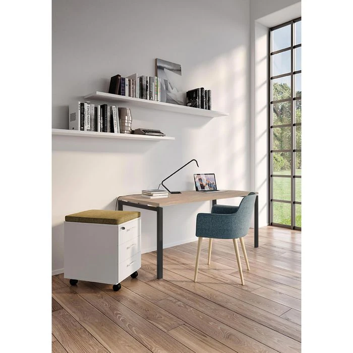 Quadrifoglio Schreibtisch Idea+ 01, Maße: 180 X 80cm, Eiche / Dunkelgrau 5 Quadrifoglio Schreibtisch Idea+ 01, Maße: 180 X 80cm, Eiche / Dunkelgrau – Bild 3