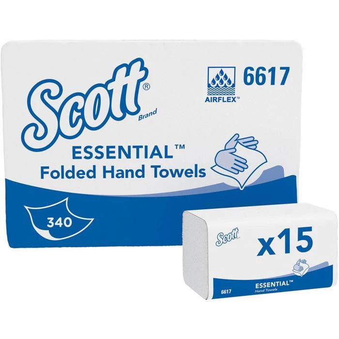 Kimberly-Clark Papierhandtücher Scott Xtra, 6617, 1-lagig, Interfold-Falz, 21 X 20cm, 5100 Stück 3 Kimberly-Clark Papierhandtücher Scott Xtra, 6617, 1-lagig, Interfold-Falz, 21 X 20cm, 5100 Stück