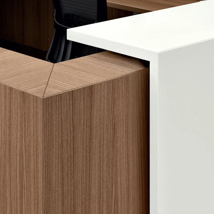 Quadrifoglio Empfangstheke Z2C73, Anthrazit / Weiß, 166 X 113 X 88cm, Rezeption, Lackierte Elemente 6 Quadrifoglio Empfangstheke Z2C73, Anthrazit / Weiß, 166 X 113 X 88cm, Rezeption, Lackierte Elemente – Bild 4