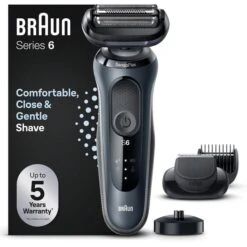 Braun Elektrorasierer Series 6 61-N4500cs, Grau, Wet & Dry, EasyClick-Barttrimmer Und Ladestation -Einrichtungsgeschäft 0a5c1411bb3b067e33c06b37b26b0d1bc27a480d elektrorasierer braun series 6 61 n4500cs grau