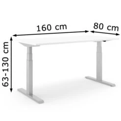 Actiforce Schreibtisch Pro 670SLS, Weiß, Elektrisch Höhenverstellbar, 180 X 63-130 X 80cm -Einrichtungsgeschäft 0aad36f8cda92dfe850707c2c20c0179239e01c1 schreibtisch actiforce pro 670sls weiss