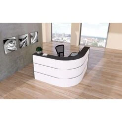 Kerkmann Empfangstheke Cento 2a, 3857, Weiß / Anthrazit, 180 X 110 X 180cm, Winkeltheke -Einrichtungsgeschäft 0b000bb94c3961b4c79503f3798089de506c90bd empfangstheke kerkmann cento 2a 3857