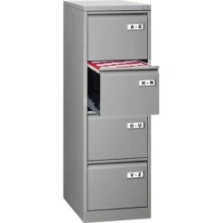 Bisley-Light Hängeregisterschrank IPCCA14, 1-bahnig, 4 Schübe, Silber