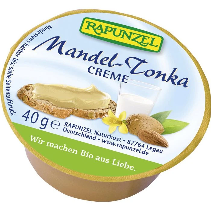 Rapunzel Brotaufstrich Mandel-Tonka-Creme, BIO, Je 40g (440g), 11 Stück 4 Rapunzel Brotaufstrich Mandel-Tonka-Creme, BIO, Je 40g (440g), 11 Stück – Bild 2