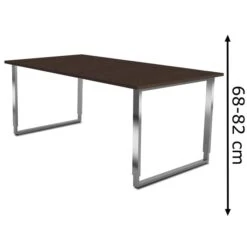 Kerkmann Schreibtisch Aveto 4314, Wenge, Höhenverstellbar, 180 X 68-82 X 80cm