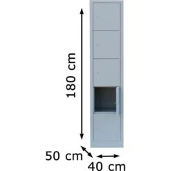 Lüllmann Schließfachschrank 523510, Aus Metall, 5 Fächer, 40 X 180 X 50cm, Lichtgrau -Einrichtungsgeschäft 11dcb968fc0eab74a4ff8b44b222d500d640cb66 schliessfachschrank luellmann 523510 aus metall