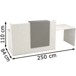 Kerkmann Empfangstheke Sydney, 3534, Weiß, 250 X 110 X 80cm, Mit Anbautisch -Einrichtungsgeschäft 1222155abba187a987dc8abbf0dfbb027c9d54bb empfangstheke kerkmann sydney 3534