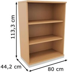 Fm-Büromöbel Aktenregal Endless, 3 Ordnerhöhen, 80 X 113,3 X 44,2cm, Buche -Einrichtungsgeschäft 1247b3b1092d3859bb5430be13431a066102f29c aktenregal fm bueromoebel endless