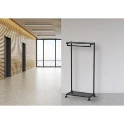 Maul Garderobenständer MAULbolero, 94244, Mit Rollen Und Schuhablage, Metall, Schwarz -Einrichtungsgeschäft 12997e927ed06a2b84334ab0a9aefbe7d68c64b4 garderobenstaender maul maulbolero 94244