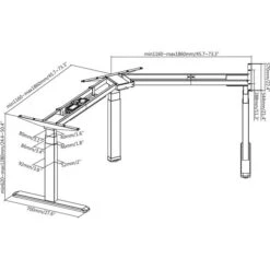 Digitus Schreibtischgestell DA-90392, Schwarz, Elektrisch Höhenverstellbar, Mit Dreifachmotor -Einrichtungsgeschäft 136d08c22505bb818a5eefc436b041aad32cfa97 schreibtischgestell digitus da 90392 schwarz