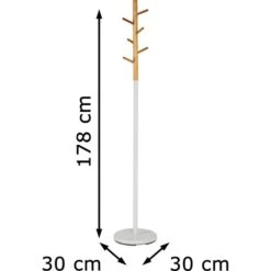 Haku-Möbel Garderobenständer 14386, Mit 6 Haken, Metall / Massivholz, Weiß / Natur -Einrichtungsgeschäft 13e02d2d0f95f268ec89bf92dc10ea0efb56b2a7 garderobenstaender haku moebel 14386