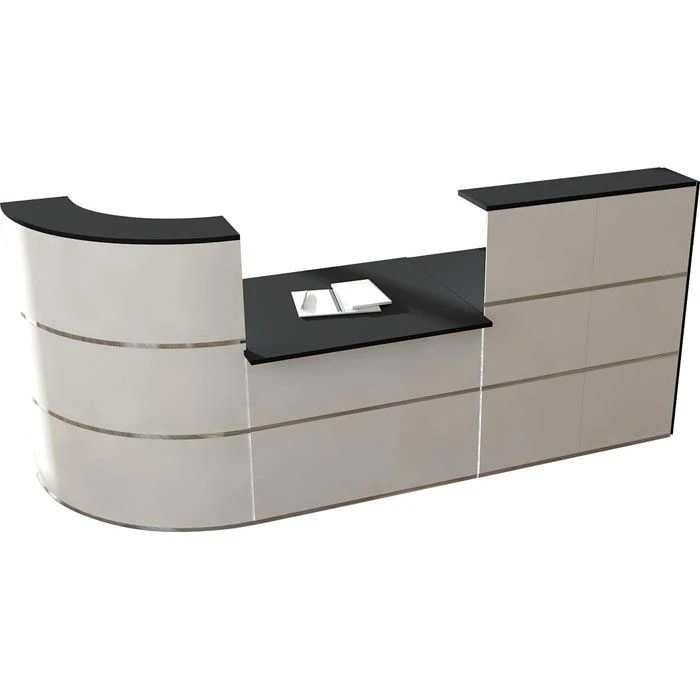 Kerkmann Empfangstheke Cento 5, 3854, Weiß / Anthrazit, 280 X 110 X 95cm, Beratungsplatz 3 Kerkmann Empfangstheke Cento 5, 3854, Weiß / Anthrazit, 280 X 110 X 95cm, Beratungsplatz