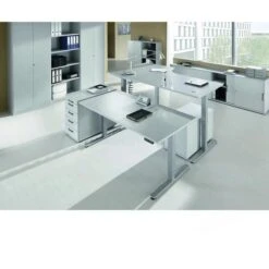 Hammerbacher Schreibtisch XDSM 82, Lichtgrau, Elektrisch Höhenverstellbar, 200 X 120cm, L-Form -Einrichtungsgeschäft 17489bddbefb1846bbf857ee84b41a3920396bb2 schreibtisch hammerbacher xdsm 82 lichtgrau