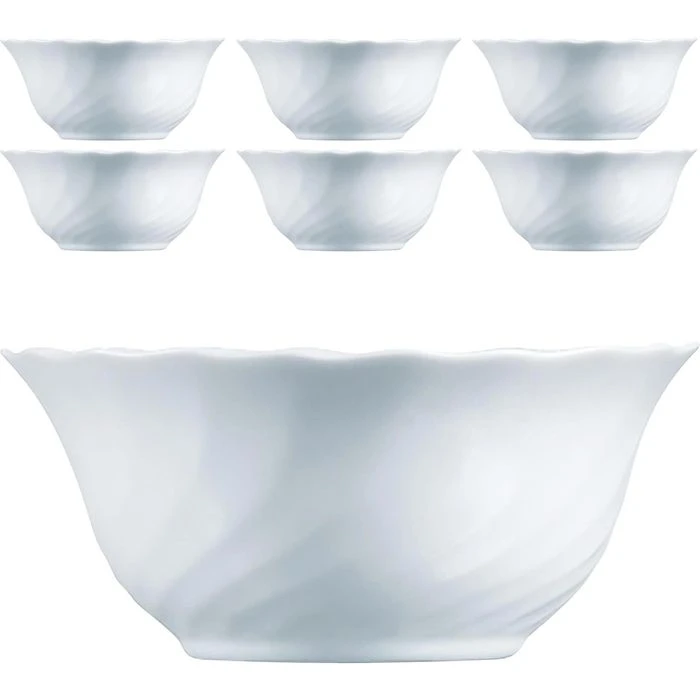 Arcoroc Dessertschalen Trianon ARC D6884, Opalglas, Weiß, 12cm, Set, 6 Stück 3 Arcoroc Dessertschalen Trianon ARC D6884, Opalglas, Weiß, 12cm, Set, 6 Stück