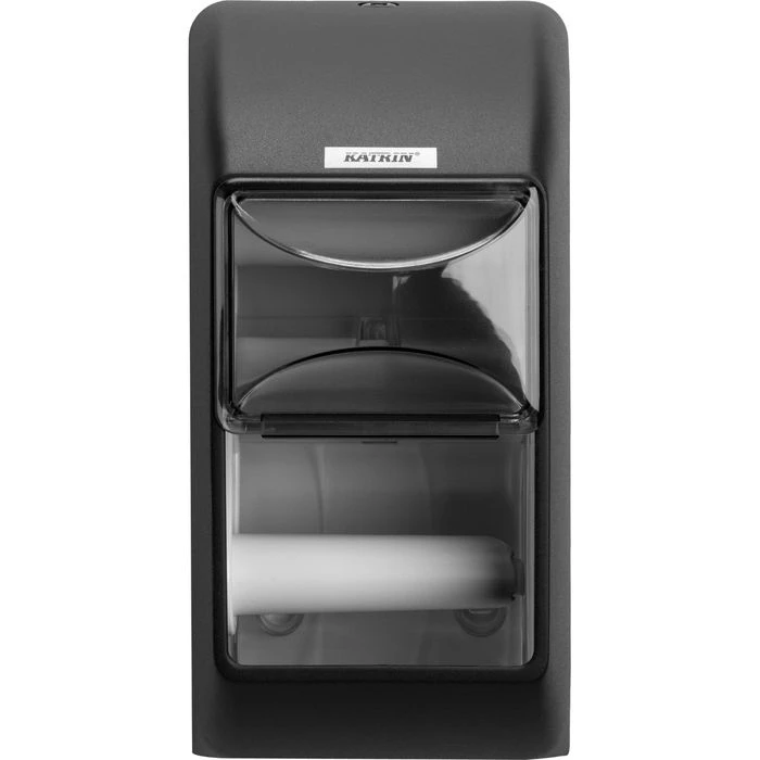 Katrin Toilettenpapierspender 104452, Kunststoff, Für 2 Kleinrollen, Schwarz 5 Katrin Toilettenpapierspender 104452, Kunststoff, Für 2 Kleinrollen, Schwarz – Bild 3