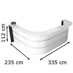 Kerkmann Empfangstheke Bari 3567, Weiß / Weiß, 335 X 112 X 235cm, Winkeltheke -Einrichtungsgeschäft 192675d522ab1d8db6ce70e0147fa28e68d58614 empfangstheke kerkmann bari 3567