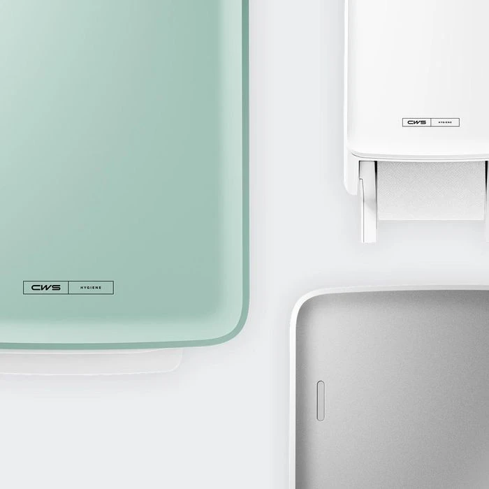 CWS Handtuchspender PureLine Paper 1700396, Kunststoff Mit Panel & Druckknopf 300 Tücher Weiß 5 CWS Handtuchspender PureLine Paper 1700396, Kunststoff Mit Panel & Druckknopf 300 Tücher Weiß – Bild 3