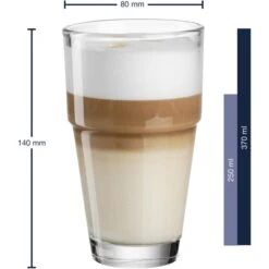 Leonardo Kaffeegläser Solo Becher 043400, Latte Macchiato Gläser, 370ml, 6 Stück -Einrichtungsgeschäft 1c0636036e0dc75260773d8f01ca8f04ac2334aa kaffeeglaeser leonardo solo becher 043400