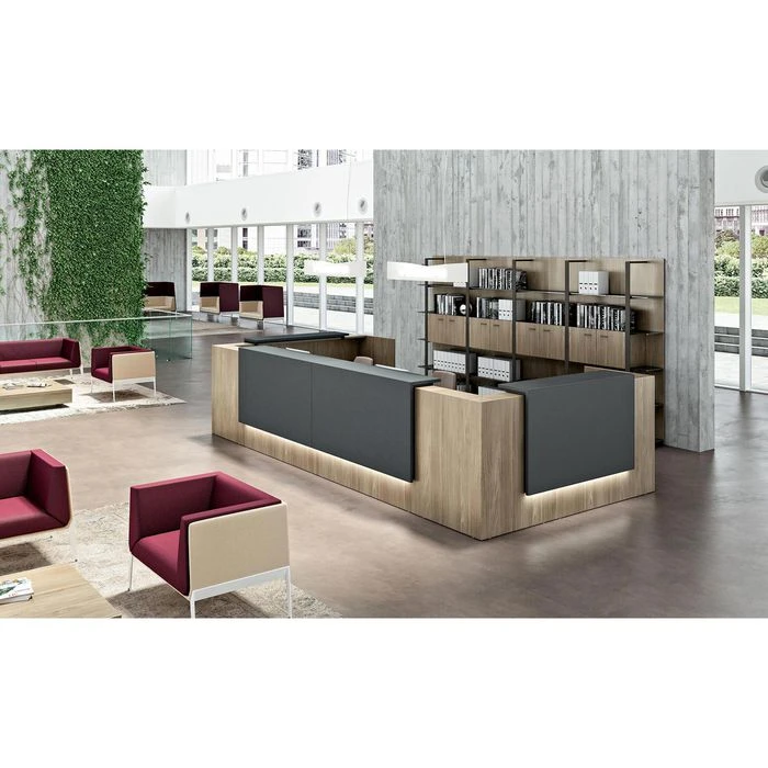 Quadrifoglio Empfangstheke Z2C73, Anthrazit / Weiß, 166 X 113 X 88cm, Rezeption, Lackierte Elemente 7 Quadrifoglio Empfangstheke Z2C73, Anthrazit / Weiß, 166 X 113 X 88cm, Rezeption, Lackierte Elemente – Bild 5