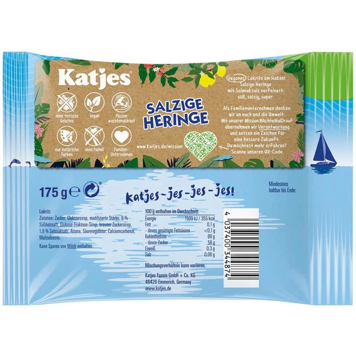 Katjes Lakritz Salzige Heringe, 200g 4 Katjes Lakritz Salzige Heringe, 200g – Bild 2