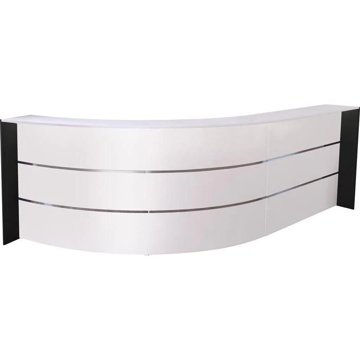 Kerkmann Empfangstheke Bari 3565, Weiß / Weiß, 334 X 112 X 182,5cm, Bogentheke 3 Kerkmann Empfangstheke Bari 3565, Weiß / Weiß, 334 X 112 X 182,5cm, Bogentheke