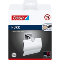 Tesa Toilettenpapierspender Hukk Mit Deckel 40247, Ohne Bohren, Metall, Für 1 Kleinrolle, Silber -Einrichtungsgeschäft 226fc118a29bf5836178cd971f84bc15be1457ae toilettenpapierspender tesa hukk mit deckel 40247