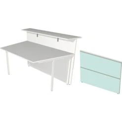 Kerkmann Empfangstheke Atlantis, Weiß / Weiß, 241 X 110 X 170cm, Winkeltheke -Einrichtungsgeschäft 267693b04c10884dd1249f95eb327245c20235e2 empfangstheke kerkmann atlantis