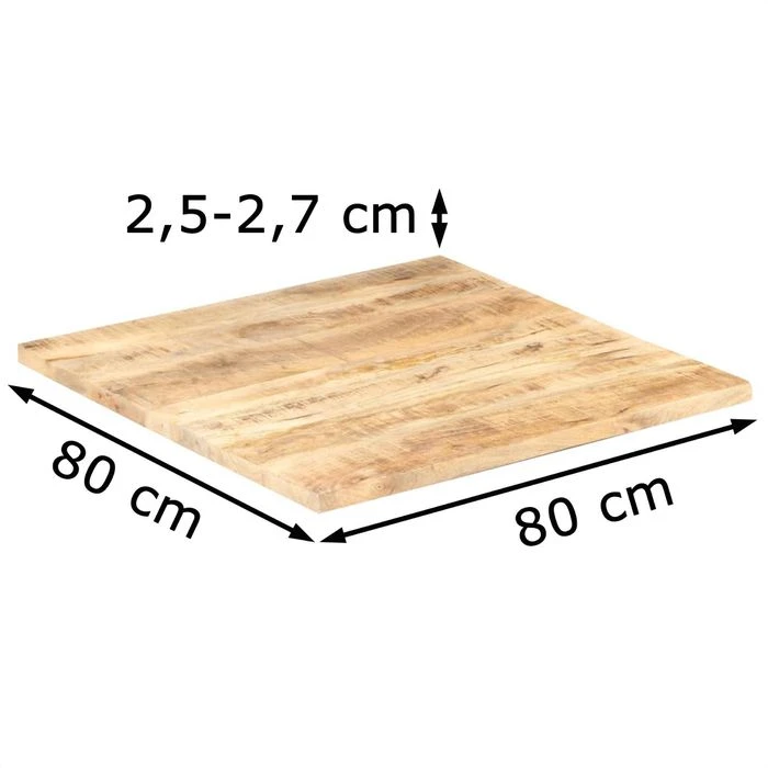 VidaXL Tischplatte 286030, Aus Massivholz, Quadratisch 80 X 80 Cm, Mango 3 VidaXL Tischplatte 286030, Aus Massivholz, Quadratisch 80 X 80 Cm, Mango