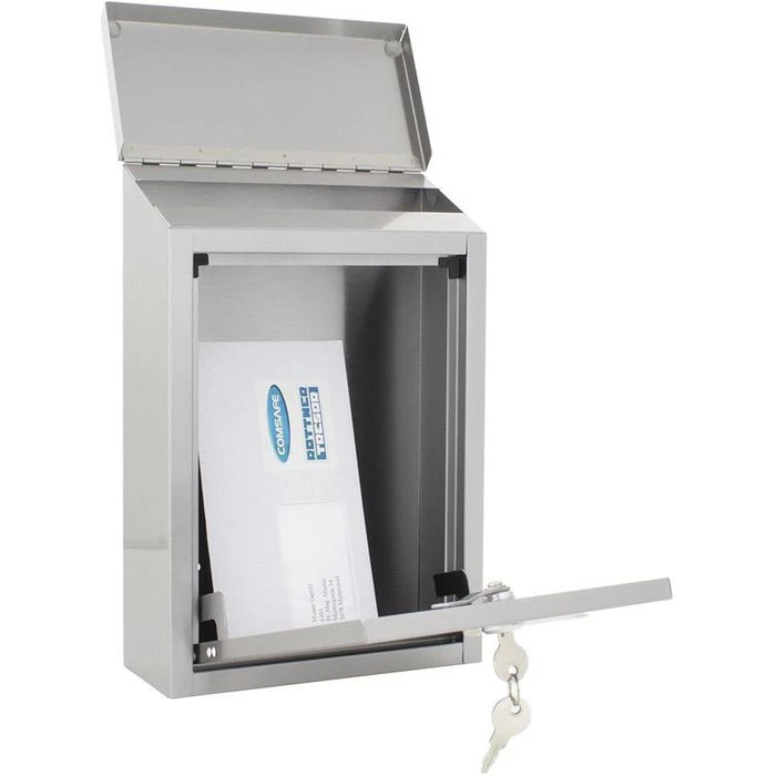 Rottner Briefkasten T06047, Casa Inox, Silber, Edelstahl, 22x32,5x10cm, Mit Sichtfenster 4 Rottner Briefkasten T06047, Casa Inox, Silber, Edelstahl, 22x32,5x10cm, Mit Sichtfenster – Bild 2