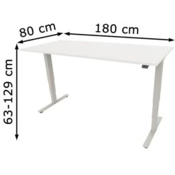 Fm-Büromöbel Schreibtisch Fastline, Move 2.0, Elektrisch Höhenverstellbar, 180x80cm, Diamantweiß -Einrichtungsgeschäft 2f4d78793be5895152c79da3c146289246442331 schreibtisch fm bueromoebel fastline move 2.0