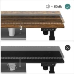 Vasagle Schreibtisch LSD017X01, Braun, Elektrisch Höhenverstellbar, 140 X 72-120 X 60cm -Einrichtungsgeschäft 30d4a7215aa58676a7c207adc6842c10d34ec798 schreibtisch vasagle lsd017x01 braun