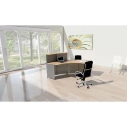 Kerkmann Empfangstheke Genua, Silber / Buche, 219 X 115 X 105cm, Bogentheke Mit Anbautisch -Einrichtungsgeschäft 311c0845727d2bb1376e2b685b40e4c1562ece8e empfangstheke kerkmann genua silber buche