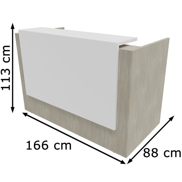 Quadrifoglio Empfangstheke Z2C73, Weiß / Beton, 166 X 113 X 88cm, Rezeption 4 Quadrifoglio Empfangstheke Z2C73, Weiß / Beton, 166 X 113 X 88cm, Rezeption – Bild 2