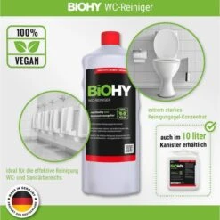 BiOHY WC-Reiniger 014-001, 100% Vegan, Bio-Konzentrat, 1 Liter -Einrichtungsgeschäft 326c5217aafbda4a16e69a455704d874d68484cf wc reiniger biohy 100 vegan nachhaltig bio
