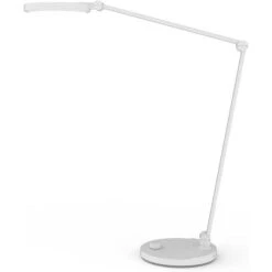 FeinTech Schreibtischlampe LTL00120 LED, Dimmbar, Standfuß, Weiß