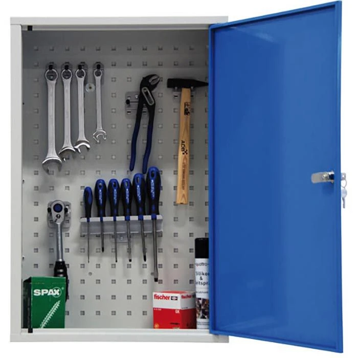 ADB Werkzeugschrank 52601, Aus Metall, Hängeschrank, Grau / Lichtblau, 50 X 75 X 20cm 5 ADB Werkzeugschrank 52601, Aus Metall, Hängeschrank, Grau / Lichtblau, 50 X 75 X 20cm – Bild 3