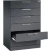 CP-Möbel Karteischrank Asisto C3000, Für DIN A5, 3-bahnig, Mit 6 Schüben, 80 X 129,8 X 60cm, Anthrazit -Einrichtungsgeschäft 34650d8d39ebe33de12e9ce3dea9c36988b823ba karteischrank cp moebel asisto c3000 fuer din a5