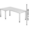 Hammerbacher Schreibtisch Q-Serie, Weiß, Höhenverstellbar, 200 X 68-83,5 X 120cm, L-Form -Einrichtungsgeschäft 3672134a80ae886b426fef0d22775fbf13ee9b50 schreibtisch hammerbacher q serie weiss