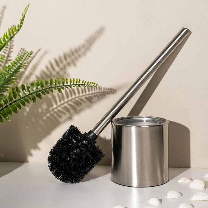 Bremermann WC-Bürste WC-Garnitur, Silber, Bürstenhalter Aus Edelstahl, Inkl. 3 Ersatzköpfe 10 Bremermann WC-Bürste WC-Garnitur, Silber, Bürstenhalter Aus Edelstahl, Inkl. 3 Ersatzköpfe – Bild 8