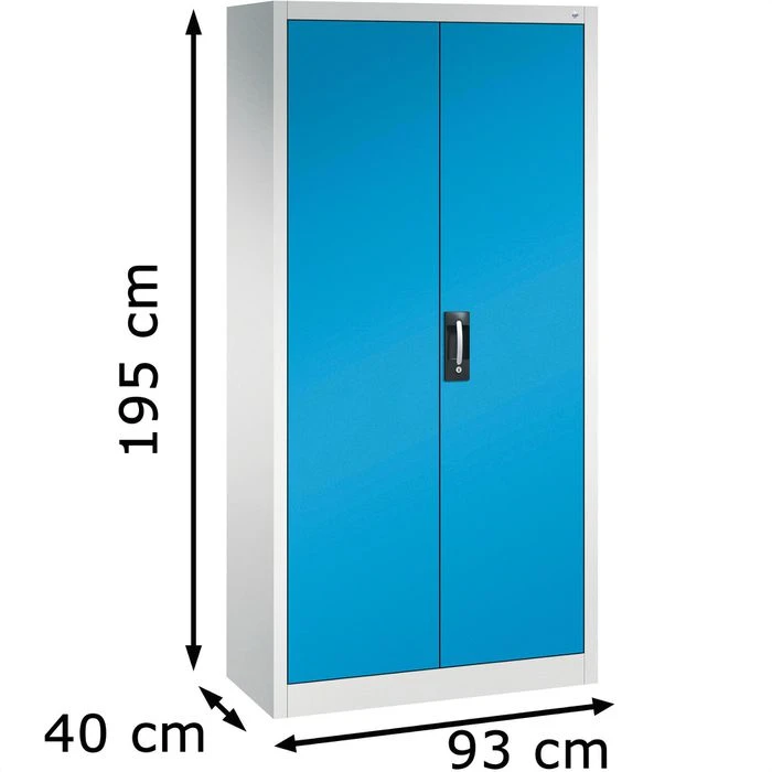 CP-Möbel Aktenschrank Acurado C2000, Aus Metall, Abschließbar, 93 X 195 X 40cm, Lichtblau/lichtgrau 4 CP-Möbel Aktenschrank Acurado C2000, Aus Metall, Abschließbar, 93 X 195 X 40cm, Lichtblau/lichtgrau – Bild 2