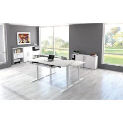 Kerkmann Schreibtisch Move 3, 3819, Lichtgrau, Elektrisch Höhenverstellbar, 200 X 72-120 X 100cm -Einrichtungsgeschäft 380b7261a0b40bbc9f4e1329289953649402b449 schreibtisch kerkmann move 3 3819 lichtgrau