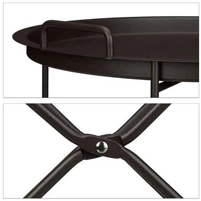 Relaxdays Beistelltisch 10020503, Braun, Aus Metall, 45 X 54,5cm (Ø X H), Rund 5 Relaxdays Beistelltisch 10020503, Braun, Aus Metall, 45 X 54,5cm (Ø X H), Rund – Bild 3