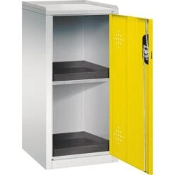 CP-Möbel Umweltschrank 8721-316, Lichtgrau / Gelb, 50 X 100 X 50cm, 2 Polyethylen-Wannen