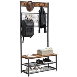 Vasagle Garderobenständer HSR46BX, Vintage, Mit 14 Haken, Metall / Holz, Schwarz / Braun -Einrichtungsgeschäft 3b30ee377d01279ecf3bbdacf08dd61063bffad0 garderobenstaender vasagle hsr46bx vintage