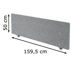 Hammerbacher Tischtrennwand Basic, Grau, Mit Schallschutz, 159,5 X 50cm -Einrichtungsgeschäft 3de2cd4786f09c95f263b6533ede46738a8b3480 tischtrennwand hammerbacher basic grau