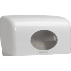 Kimberly Clark Kimberly-Clark Toilettenpapierspender Aquarius, 6992, Kunststoff, Für 2 Kleinrollen, Weiß